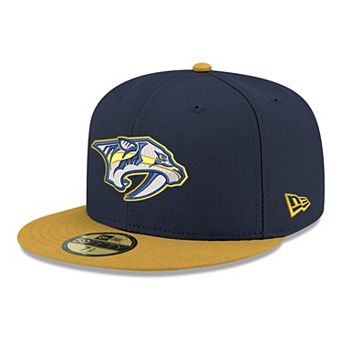 Men's New Era Navy Nashville Predators Core Logo Two-Tone 59FIFTY Fitted Hat