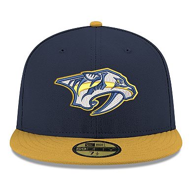 Men's New Era Navy Nashville Predators Core Logo Two-Tone 59FIFTY Fitted Hat