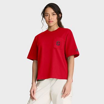 Women's Nike Red Georgia Bulldogs Legacy Pocket Boxy T-Shirt