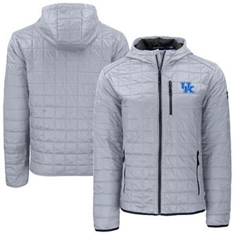 Men's Cutter & Buck Gray Kentucky Wildcats Rainier Eco PrimaLoft Hooded Full-Zip Jacket