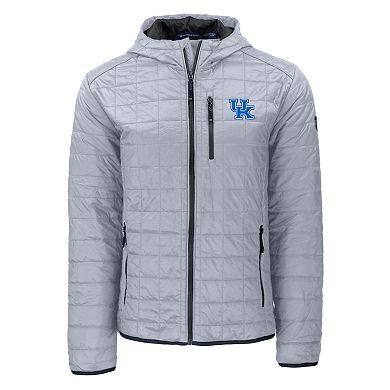 Men's Cutter & Buck Gray Kentucky Wildcats Rainier Eco PrimaLoft Hooded Full-Zip Jacket