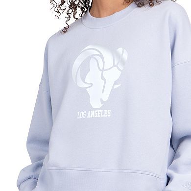 Women's Starter Light Blue Los Angeles Rams Travel Pastels Boxy Fleece Sweatshirt