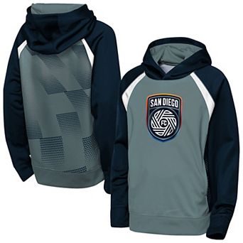 Youth Outerstuff Gray San Diego FC Striker Fleece Hoodie