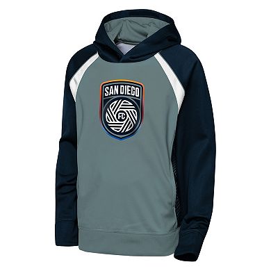 Youth Outerstuff Gray San Diego FC Striker Fleece Hoodie