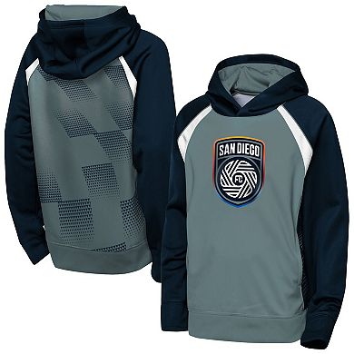 Youth Outerstuff Gray San Diego FC Striker Fleece Hoodie