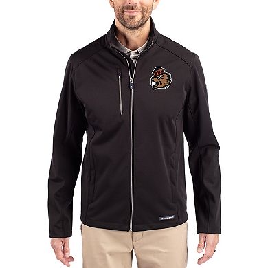 Men's Cutter & Buck Black Oregon State Beavers Evoke Eco Softshell Recycled Full-Zip Jacket
