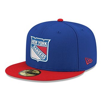 Men's New Era Blue New York Rangers Core Logo Two-Tone 59FIFTY Fitted Hat