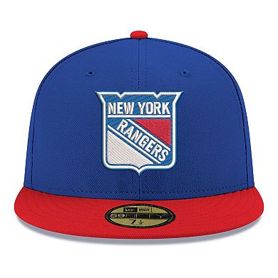Men's New Era Blue New York Rangers Core Logo Two-Tone 59FIFTY Fitted Hat