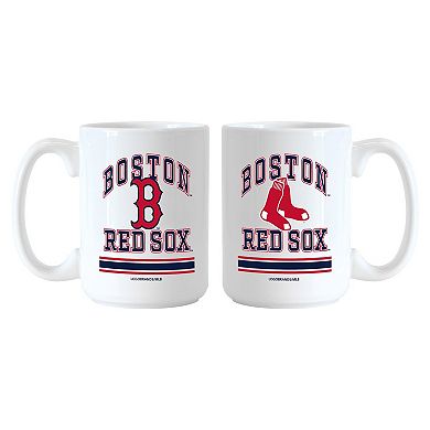 Logo Brands Boston Red Sox 15oz. Current & Throwback Mug Set
