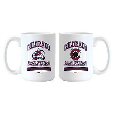 Logo Brands Colorado Avalanche 15oz. Current & Throwback Mug Set