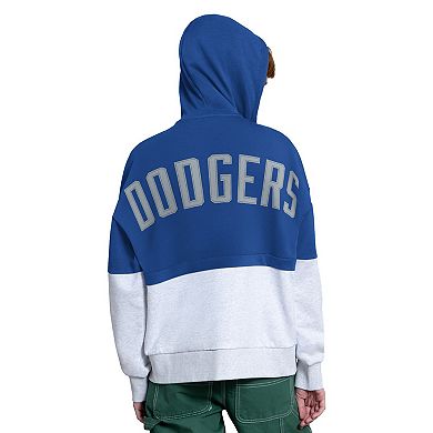 Women's Starter Royal/White Los Angeles Dodgers Wishbone Full-Zip Hoodie