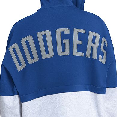 Women's Starter Royal/White Los Angeles Dodgers Wishbone Full-Zip Hoodie