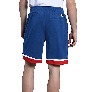 Men's Starter Royal New England Patriots Throwback Power Play Mesh Shorts