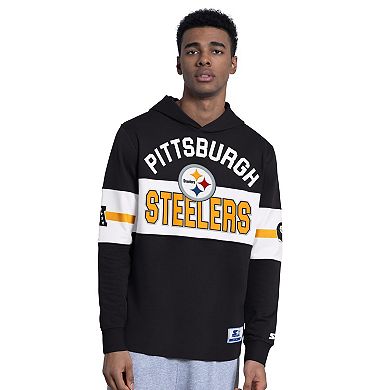 Men's Starter Black Pittsburgh Steelers Fullback Jersey Hoodie
