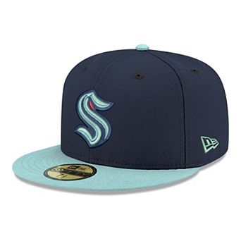 Men's New Era Navy Seattle Kraken Core Logo Two-Tone 59FIFTY Fitted Hat
