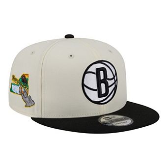 Men's New Era White Brooklyn Nets Injection Localized 9FIFTY Snapback Hat