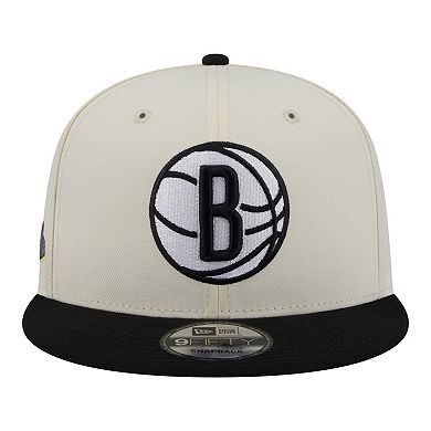 Men's New Era White Brooklyn Nets Injection Localized 9FIFTY Snapback Hat