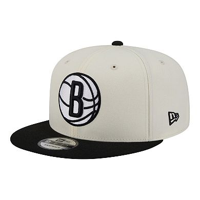 Men's New Era White Brooklyn Nets Injection Localized 9FIFTY Snapback Hat