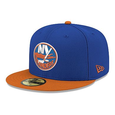 Men's New Era Blue New York Islanders Core Logo Two-Tone 59FIFTY Fitted Hat