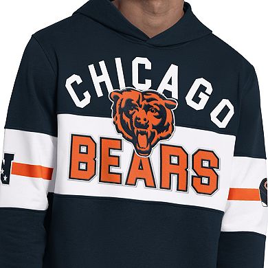 Men's Starter Navy Chicago Bears Fullback Jersey Hoodie