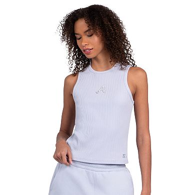 Women's Starter Light Blue Atlanta Braves Pastels Ribbed Tank Top