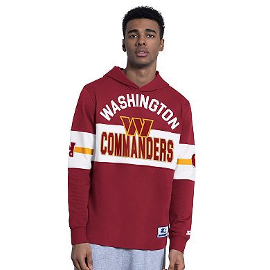 Men's Starter Burgundy Washington Commanders Fullback Jersey Hoodie