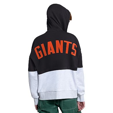 Women's Starter Black/White San Francisco Giants Wishbone Full-Zip Hoodie