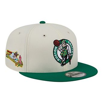 Men's New Era White Boston Celtics Injection Localized 9FIFTY Snapback Hat