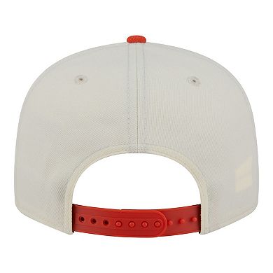 Men's New Era White/Orange Anaheim Ducks Injection Localized Two-Tone 9FIFTY Snapback Hat