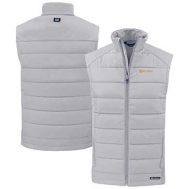 Men's Cutter & Buck Gray Tennessee Volunteers Evoke Hybrid Eco Softshell Recycled Full-Zip Vest