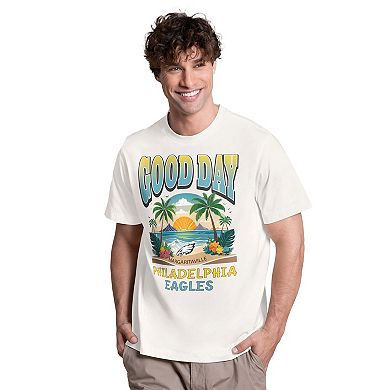 Men's Margaritaville Cream Philadelphia Eagles Good Day T-Shirt