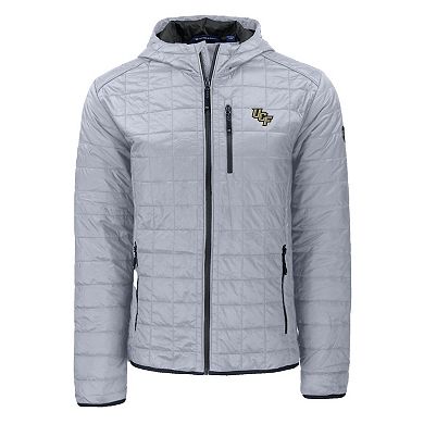 Men's Cutter & Buck Gray UCF Knights Rainier Eco PrimaLoft Hooded Full-Zip Jacket
