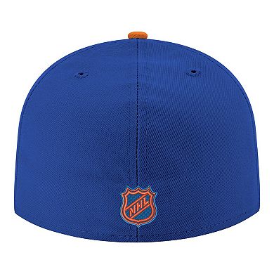 Men's New Era Royal Edmonton Oilers Core Logo Two-Tone 59FIFTY Fitted Hat