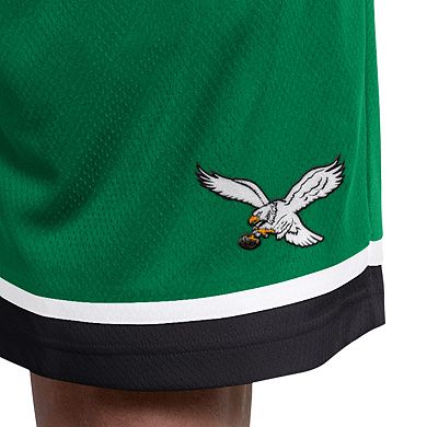 Men's Starter Kelly Green Philadelphia Eagles Throwback Power Play Mesh Shorts
