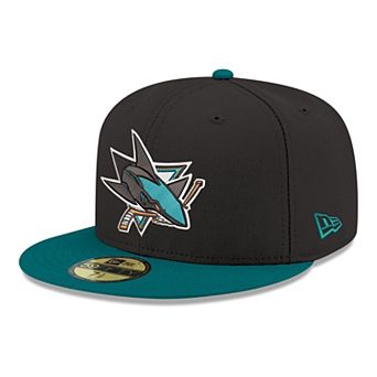 Men's New Era Black San Jose Sharks Core Logo Two-Tone 59FIFTY Fitted Hat