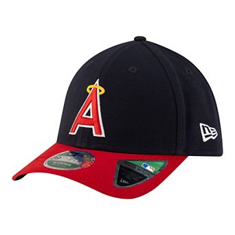 Men's New Era Navy Los Angeles Angels Alternate Player Replica 39THIRTY M-Crown Flex Hat