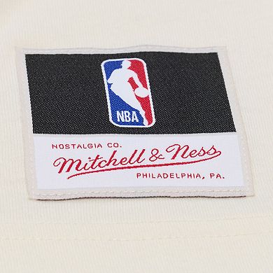 Men's Mitchell & Ness Cream Oklahoma City Thunder Hardwood Classics Chainstitch Premium T-Shirt