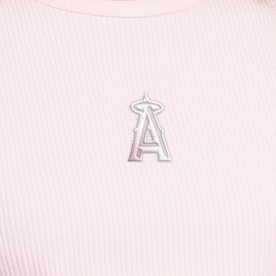 Women's Starter Light Pink Los Angeles Angels Pastels Ribbed Tank Top