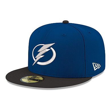Men's New Era Blue Tampa Bay Lightning Core Logo Two-Tone 59FIFTY Fitted Hat
