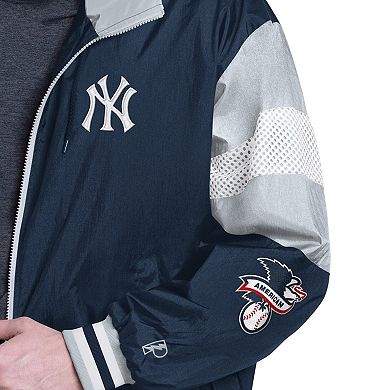 Men's Pro Player Navy/Gray New York Yankees Legacy Lightweight Full-Zip Hooded Jacket