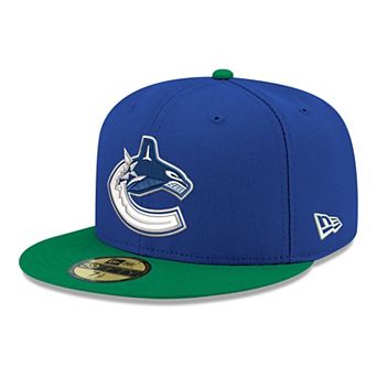 Men's New Era Blue Vancouver Canucks Core Logo Two-Tone 59FIFTY Fitted Hat