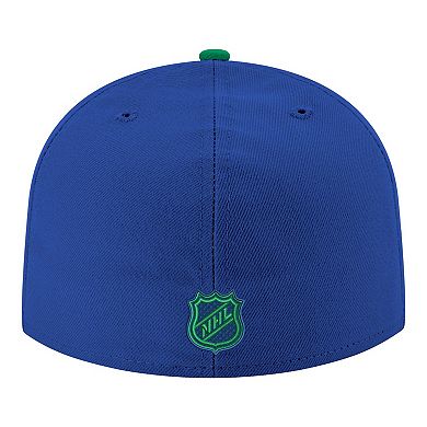 Men's New Era Blue Vancouver Canucks Core Logo Two-Tone 59FIFTY Fitted Hat