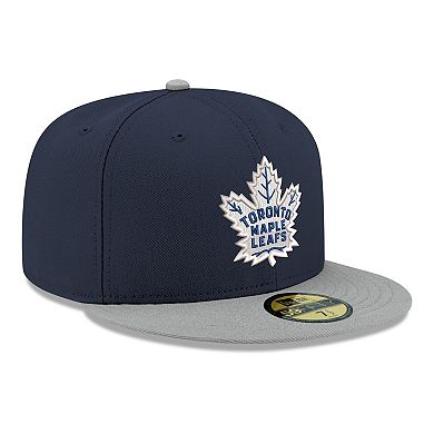 Men's New Era Navy Toronto Maple Leafs Core Logo Two-Tone 59FIFTY Fitted Hat