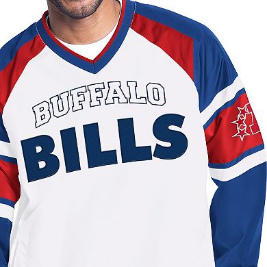 Men's Starter White Buffalo Bills Infield Play Pullover Jacket