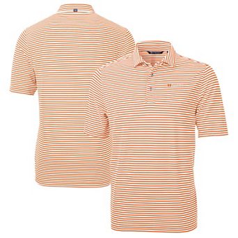 Men's Cutter & Buck Tennessee Orange Tennessee Volunteers Alumni Logo Virtue Eco Pique Stripe Recycled Polo