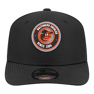 Men's New Era Black Baltimore Orioles Circle 9SEVENTY Adjustable Hat