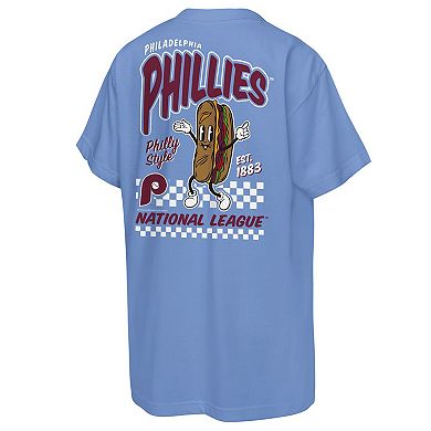 Youth Mitchell & Ness Light Blue Philadelphia Phillies Cooperstown Concession T-Shirt