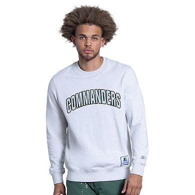 Men's Starter Ash Washington Commanders Faceoff Fleece Sweatshirt