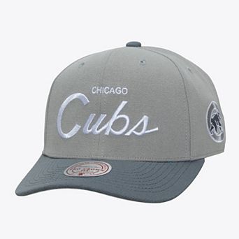 Men's Mitchell & Ness Gray Chicago Cubs Thunderstorm Head Coach Pro-Crown Adjustable Hat