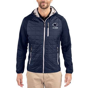 Men's Cutter & Buck Navy Penn State Nittany Lions Rainier Eco Hybrid PrimaLoft Raglan Full-Zip Jacket